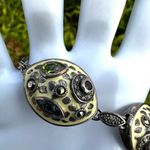 Chi by Carlos Falchi Sterling Silver Enamel & Natural Stone Statement Bracelet Photo 4