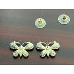 Butterfly Earrings Pink Rhinestones Fairycore Photo 3