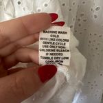 Joie  White Long Sleeve Eyelet Pull Over Blouse Size Large Photo 2