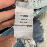 Twelve Lace Up Side Button Fly Cut Off Jean Shorts Womens M Festival Blue Denim Size M Photo 3