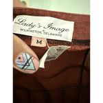 Lady’s Image Blazer Medium Rust Red Blazer Jacket Lagenlook Artsy Linen Brown Photo 3