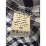 Anthropologie Dress XS Boho Navy Gingham Short Sleeve Tiered Mini Cottage Blue Photo 4