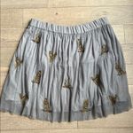 Anthropologie Moulinette Soeurs Silver Embellished Mini Skirt Photo 0