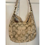 Coach Kristin Lurex Champagne Woven Hobo Shoulder Bag Purse Photo 5