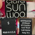 Clara Sun Woo Womens Tunic Top Berry Pink White Asymmetrical Hem Size Small Photo 7