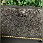 Coach  Metallic Leather Accordion Zip Wallet in a metallic graphite Photo 1