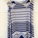 May & July Womens size large white blue multi print maxi skirt (runs small) Photo 2