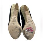 LK Bennett L.K. Bennett Black Leather Peep Toe Wedge Heels Photo 5