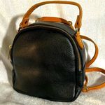 Divina Firenze black Pebbled Leather Convertible Top Handle Backpack Crossbody Photo 14
