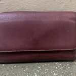 Guano Tong Genuine Leather Wallet Maroon Trifold RFID Organizer Zip Pocket Red Photo 0