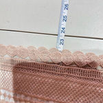 NWT Adiva Beige Crochet Lace Overlay Short Sleeve‎ Top Medium Boho Bohemian Tan Photo 5