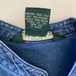 Vintage Bushwacker Denim Holiday Xmas Reindeer Embroidered Jean Shirt Top Medium Blue Photo 5