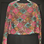 ZARA Sequin Long Sleeve Top Photo 2