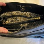 Rebecca Minkoff Black Leather Swing Shoulder Bag with Gold Straps Photo 6