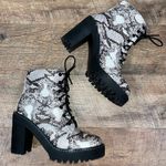 Madden Girl Like New!  Snakeskin Heeled Booties Photo 2