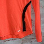 Nike Dri Fit long sleeve workout shirt S orange black mesh training loose fit Photo 4