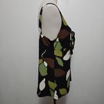 Julie Mitchell Y2k Green & Black Abstract Print Tank Top – Size Large Fairycore Photo 2