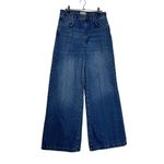 Triarchy  Medium Indigo Wide Leg Organic Cotton Jeans High Rise Ms Fonda Photo 4