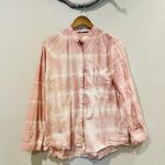ZARA Dusty Pink Tie Dye Button Up Long Sleeve Shirt Photo 4