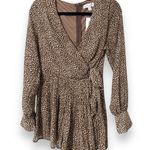 She & Sky  women’s size small long sleeve animal print romper snap zips lined nwt Photo 0