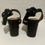 Coach  Paige Leather and Black and White Snake Block Heel Sandals Size 5 Photo 7