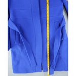 J.Crew Double Cloth Coat Size 4 Italian Fabric Preppy Funnel Lady Belted Blue Photo 7