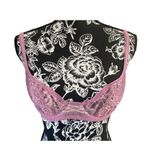 Rampage Floral Lace Bra Semi Sheer Sexy Feminine Lace Up Intimates Photo 0