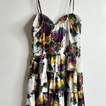 Xxi  VTG Pleated Tiered Y2K Barbiecore Mini Slip Dress Babydoll Floral USA Sz M Photo 1