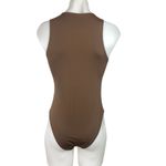 SheIn Brown Crew Neck Sleeveless Stretch Knit Beach Wear Casual Bodysuit Size M Photo 2