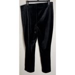 Chico's  Womens 2 US 12 Black Velvet Ankle Pants Pull On Preppy Career Holiday Photo 1