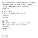 Urban Outfitters Black  Tayla twist front crop sweater Size Medium Photo 5