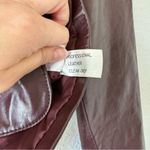 wilson's leather Wilsons Vintage Burgundy Leather Puff Shoulder Fitted Leather Jacket Size 12 Photo 5