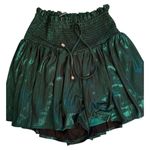 Entro  Shiny Green Mini Skirt/short S Photo 2