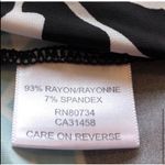 BCBGMAXAZRIA floral bell sleeve scoop neck black white ruffle shift dress Photo 6