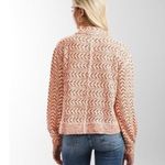 BKE B06- Buckle  Raw Edge Pointelle Women’s Aztec Pullover Sweater M Photo 7