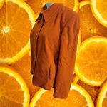 Louben Button‎ Down Collared Orange Cardigan With Pockets Size 8 Photo 1