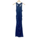 Michael Stars NWT Navy Ruched Midi Tank Dress Sz Large Racerback Cotton USA Made Photo 2
