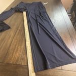 Lauren Ralph Lauren Dress Pants Womens 14P Navy Wide Leg Pleated High Rise $145 Blue Photo 3