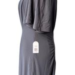 Jessica Simpson NWT  Grey Crepe Flutter Sleeves A-line Dress sz MEDIUM $128 Photo 1