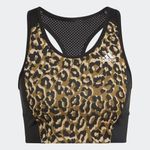 Adidas NWT Designed 2 Move Aeroready Leopard Scoopneck Sports Bra Primegreen XS Photo 0
