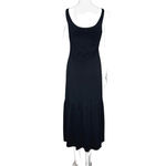 Tomas Maier x Uniqlo Dress Womens Small Black Tiered Midi Neutral Minimalist Photo 2