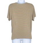 American Eagle‎ Womens Tan Green Soft & Sexy Striped Casual V Photo 4