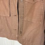 Lucky Brand Cropped Twill Utility Jacket in Mauve Size XS Button Front Pockets Photo 7