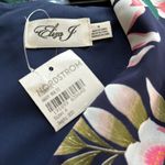 Eliza J Floral Long Sleeve High Low Faux Wrap Midi Dress Navy Size 6 NWT Photo 9