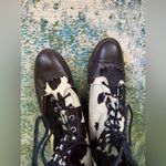 Vintage Larry Mahan pony hair brown leather ankle lace Photo 3