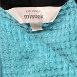 Misook Exclusively  Cardigan S‎ Blue W/Black Trim Long Sleeve Open Front Photo 6