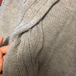 Grey cable knit soft crew neck sweater Gray Photo 12
