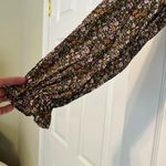 Paper Crane crop v-neck smocked floral top NWT green XS Photo 2