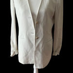 Jones New York  Cream Long Sleeve Single Breasted Blazer Career‎ Work Jacket Photo 0