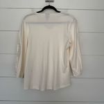 Chico's Chico’s Women’s 1 Cream Vneck Top Blouse Modal Photo 3